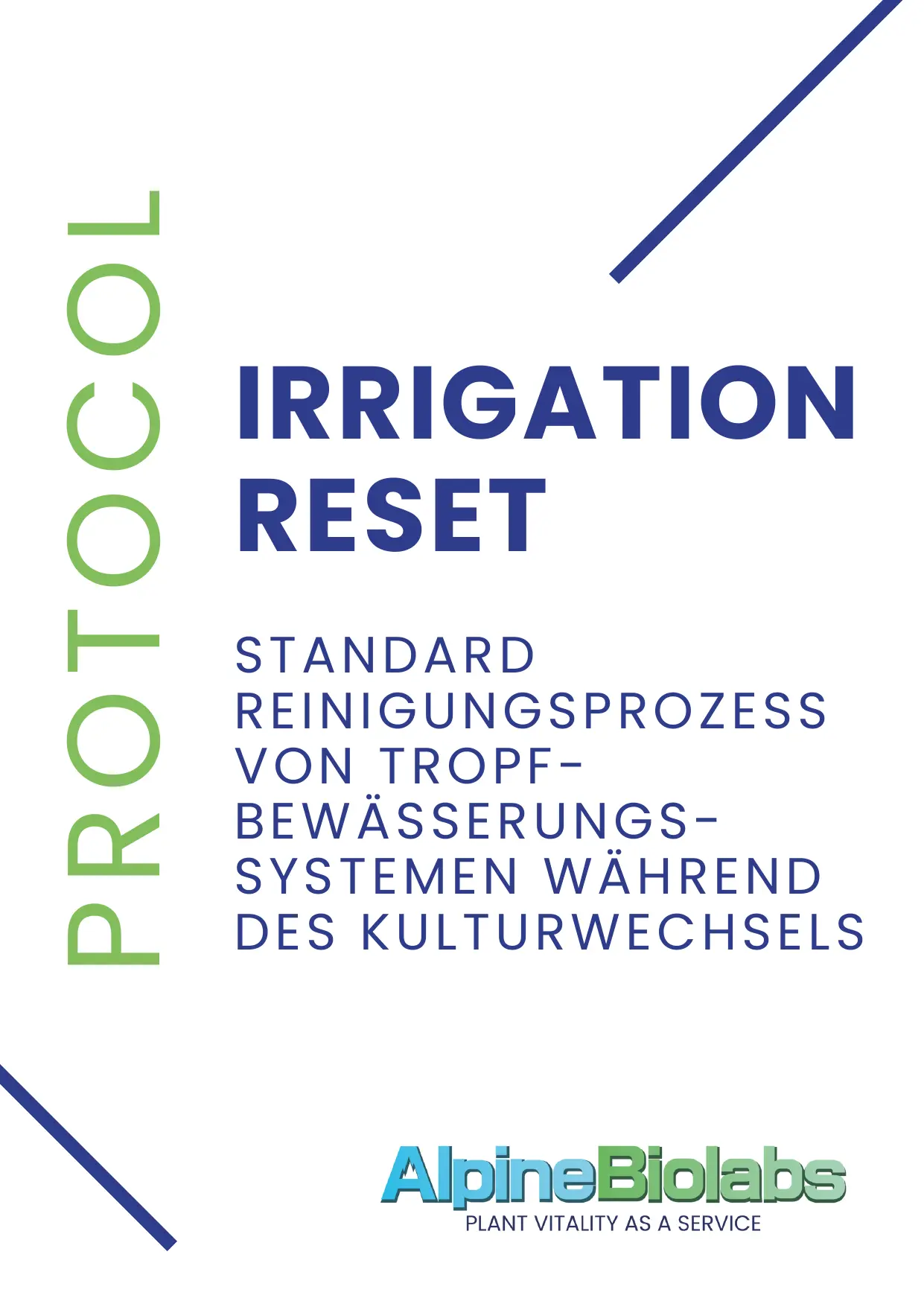 Anleitung Grundreinigung Bewässerungssystem Page 1